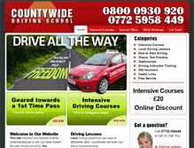 Tablet Screenshot of countywide-driving.co.uk
